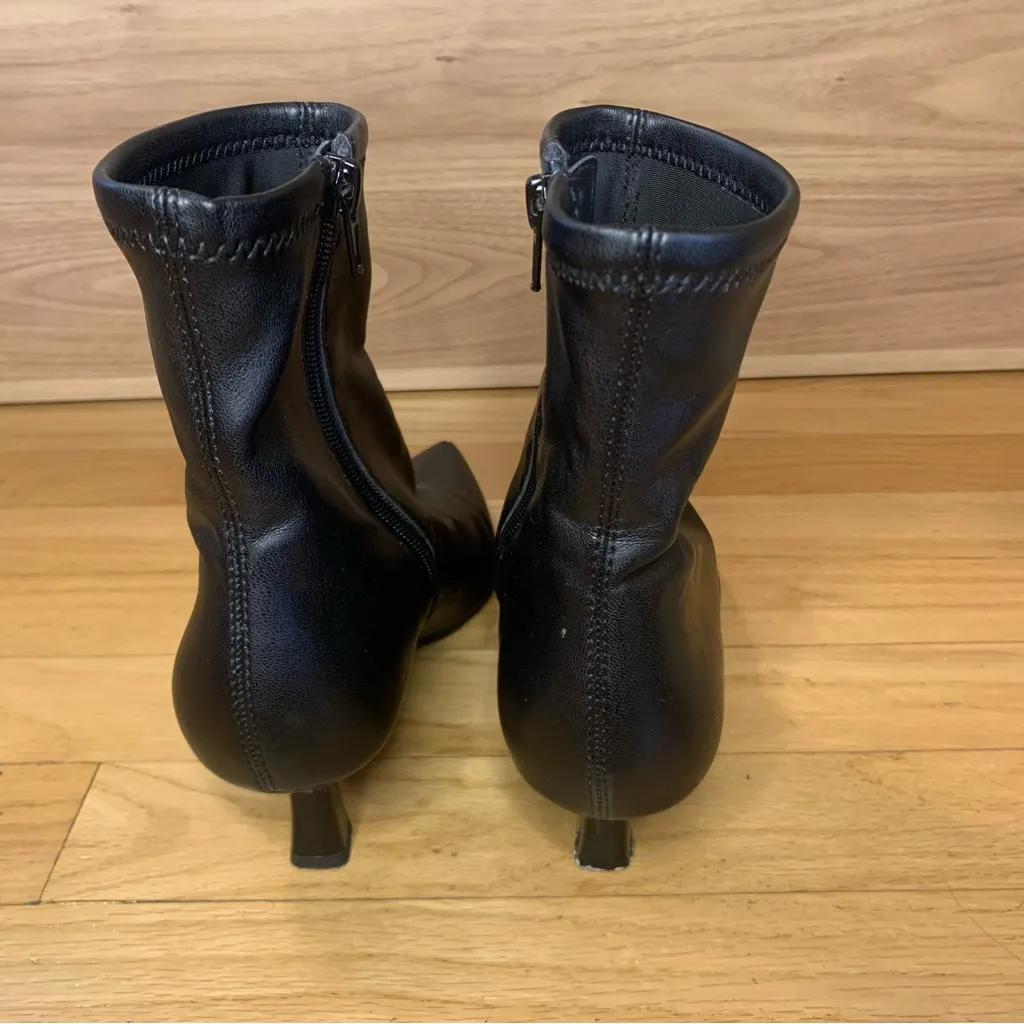 Open Edit  Pointed Toe Black Booties - Size 7 - Image 5