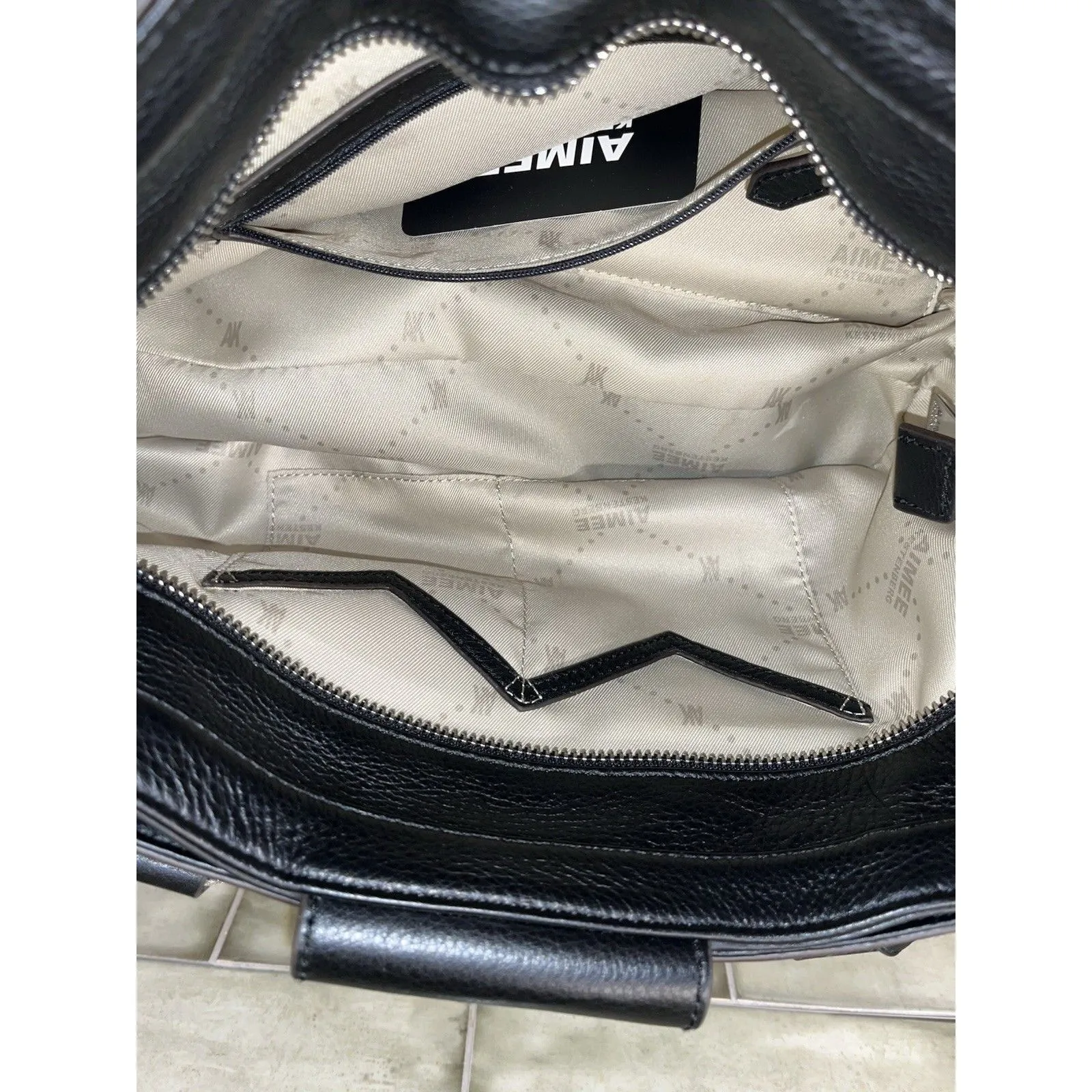 Aimee Kestenberg Emerald Green Calf Hair & Black Leather Crossbody Purse ToteNEW - Image 10