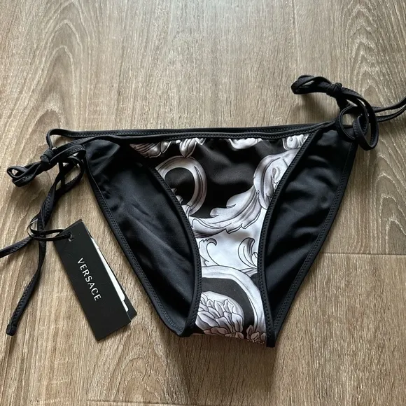 Versace Silver Baroque' Bikini Bottom‎ Size 1 - Image 4