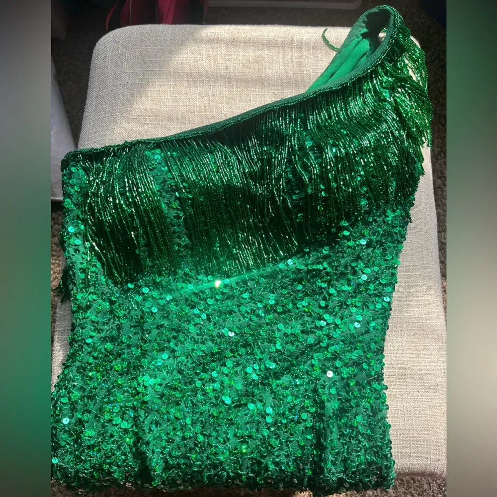 Rachel Allan Mini/Homecoming Dress Green Size 2 - Image 8