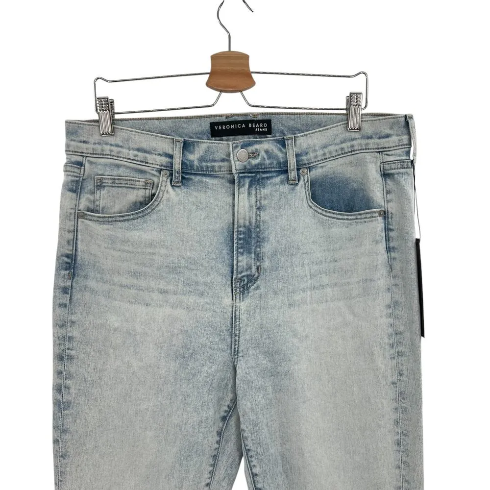 Veronica Beard Sheridan Exaggerated Flare Jeans High Rise Denim Sky Blue Size 15 - Image 3