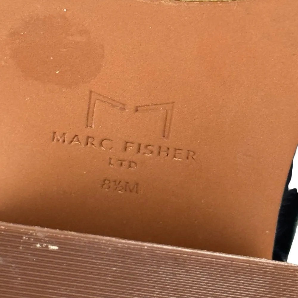 Marc Fisher Black Leather Halida Boots Shoes Heeled Ankle Booties SZ 8.5 Western - Image 10