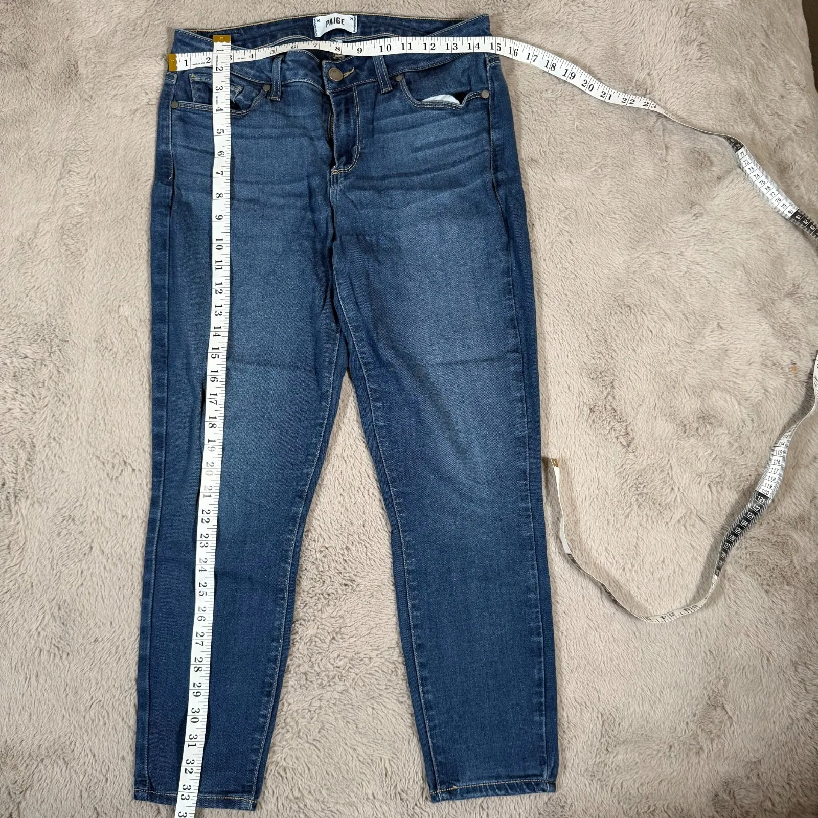PAIGE Women's Verdugo‎ Crop Meg Jeans Pant Size 30 X 26 Stretch $199 - Image 3