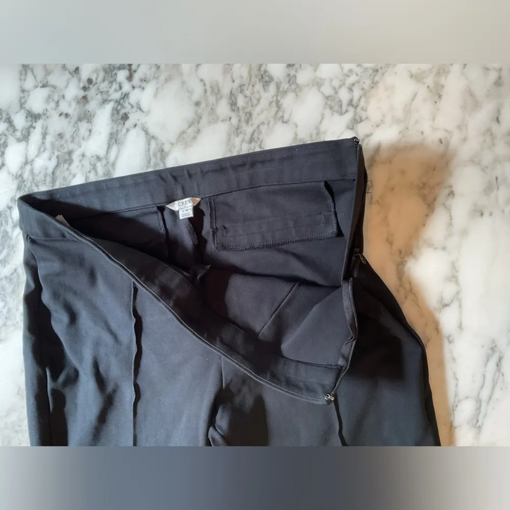 EUC J. Crew Ponte flare Crop pants black Sz 10 Sold Out zipper broken returned - Image 8