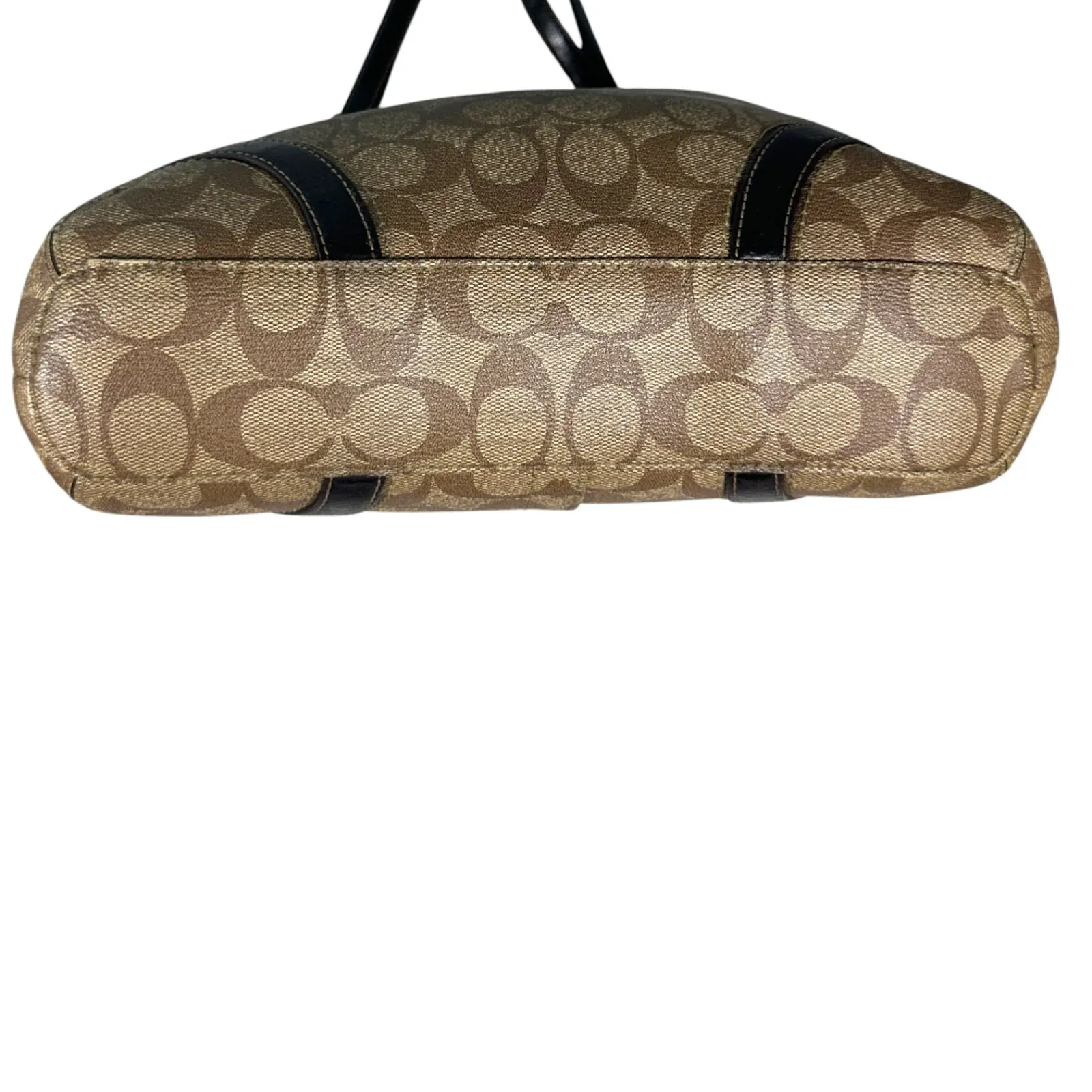 Coach 18917 Peyton Signature Brown Leather Tote Purse Handbag Shoulder - Image 2