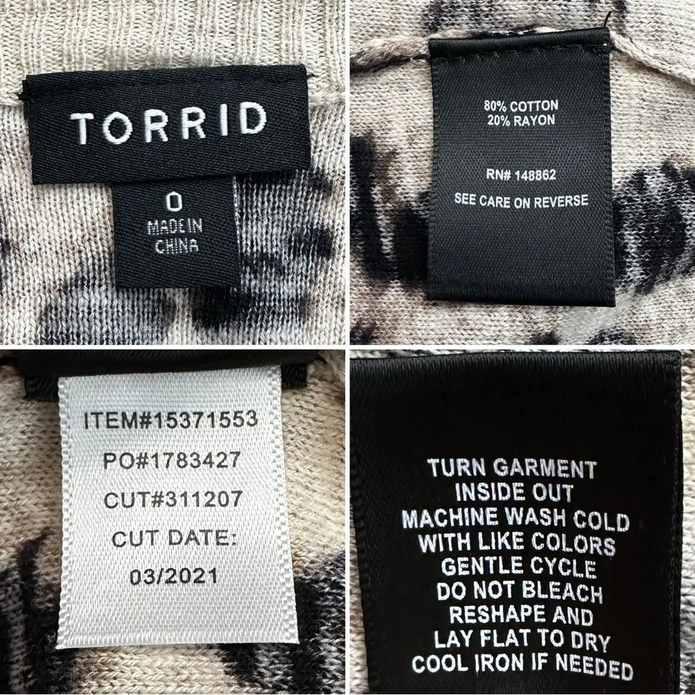 Torrid Leopard Print Slub Long Sleeves Pullover Raglan Sweater - Image 11