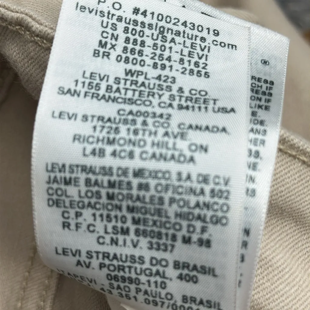 Denizen Levis Stretch Denim Khaki Cropped Cuffed Capri Mid Rise Jeans Womens 10 - Image 10