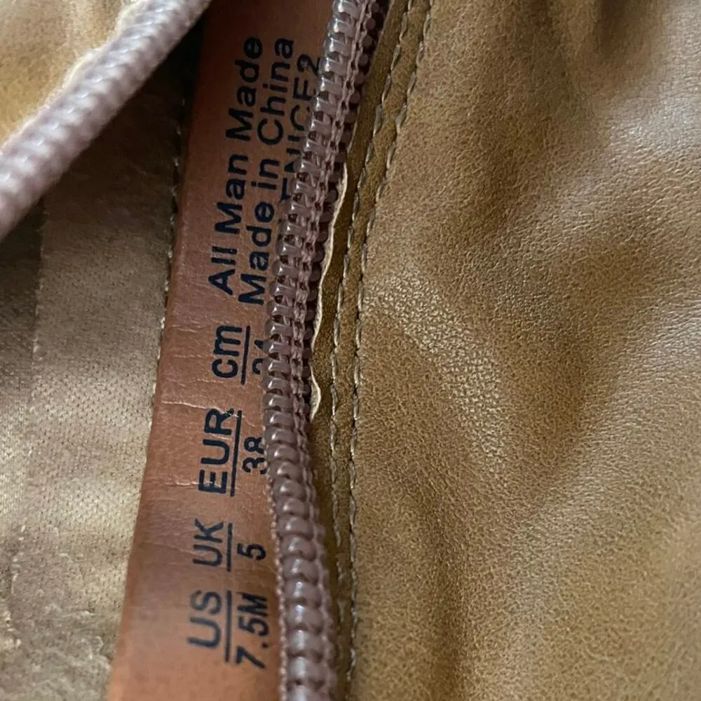 Franco Sarto L-Glenice 2 Knee High Women's Boot Camel Tan Size 7.5 Med, S75 - Image 10