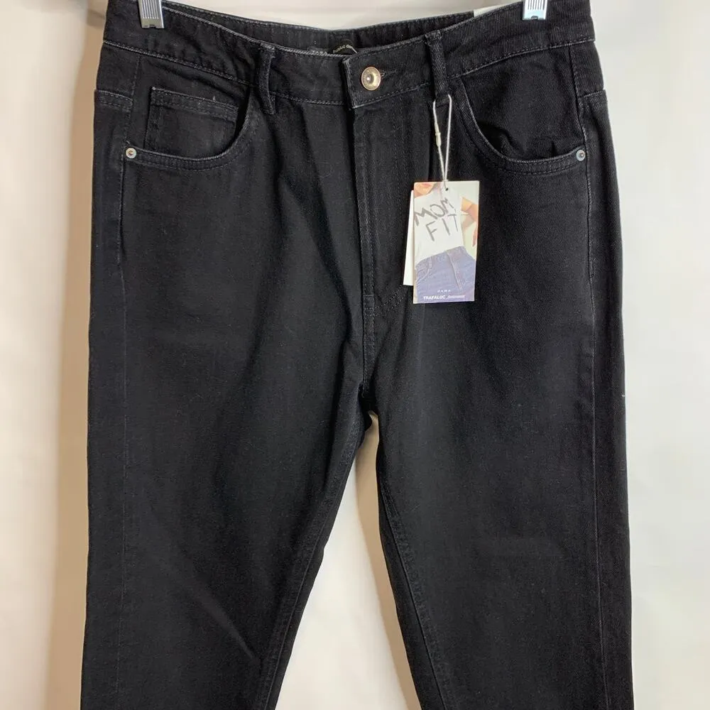 NWT Zara Trafaluc Denimwear Mom Fit Jeans Sz 6 Black - Image 8