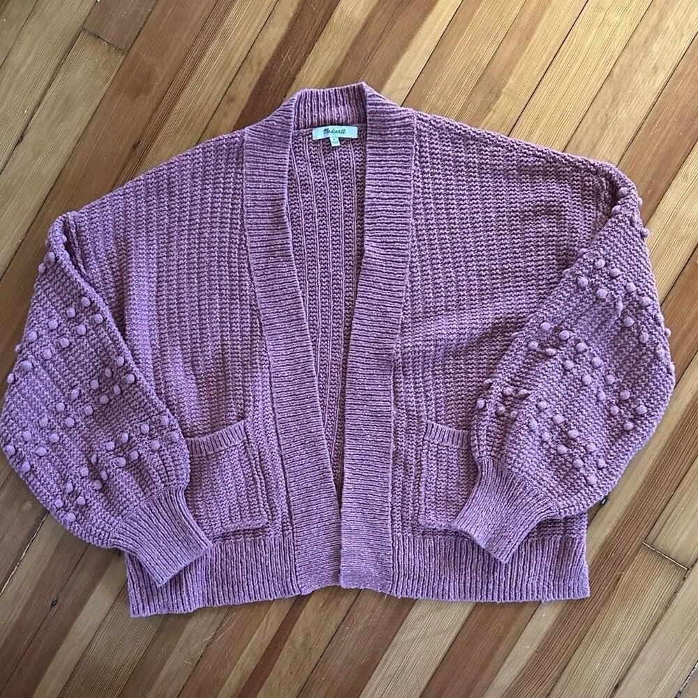 Madewell Bobble Cardigan Sweater in Dusty Rose Pink Size S - Image 2