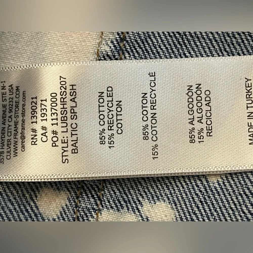 Frame Le Ultra Raw-Edge Bleached Denim Shorts - Image 8