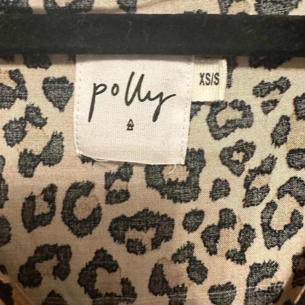 Princess Polly Oversized Cheetah Animal Print Button Up Size XS/S - Image 3