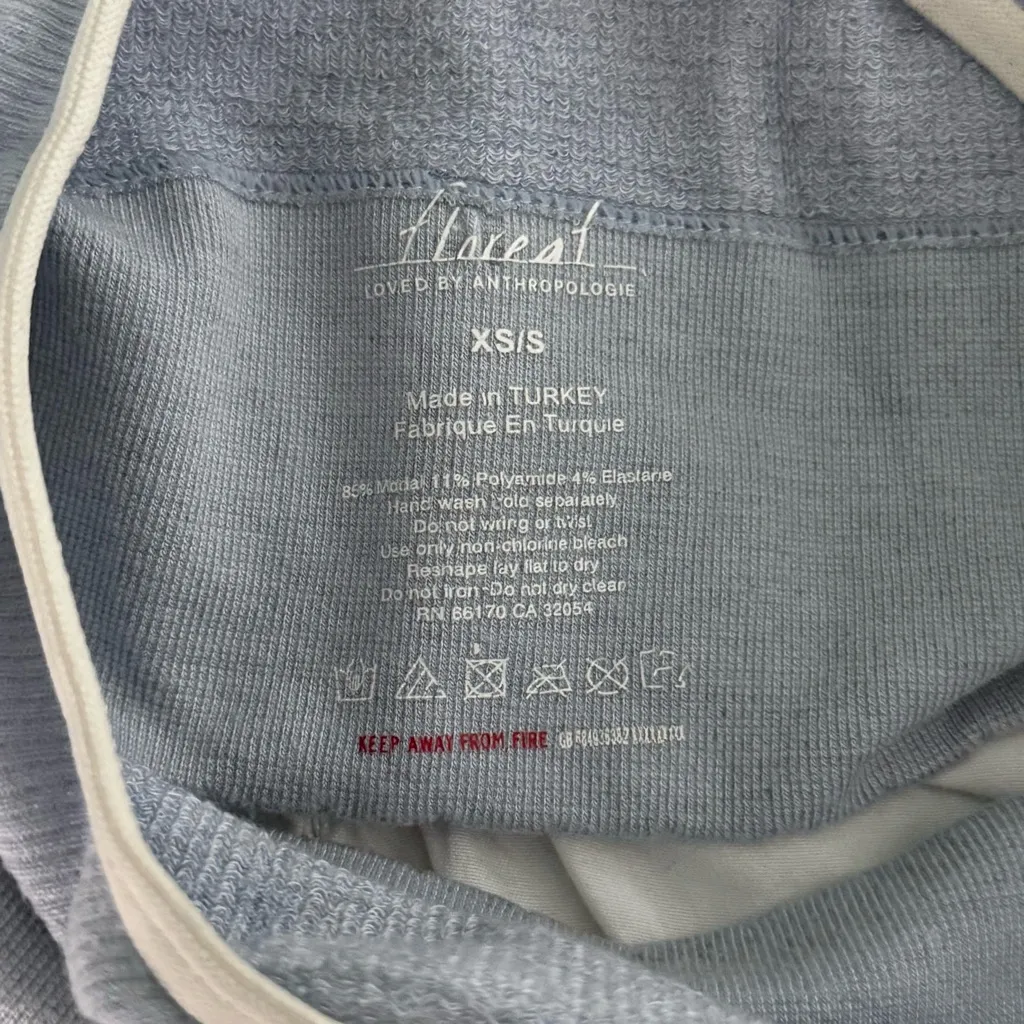 Anthropologie Floreat Seamless T-Back Bralette in Blue and White - Image 4