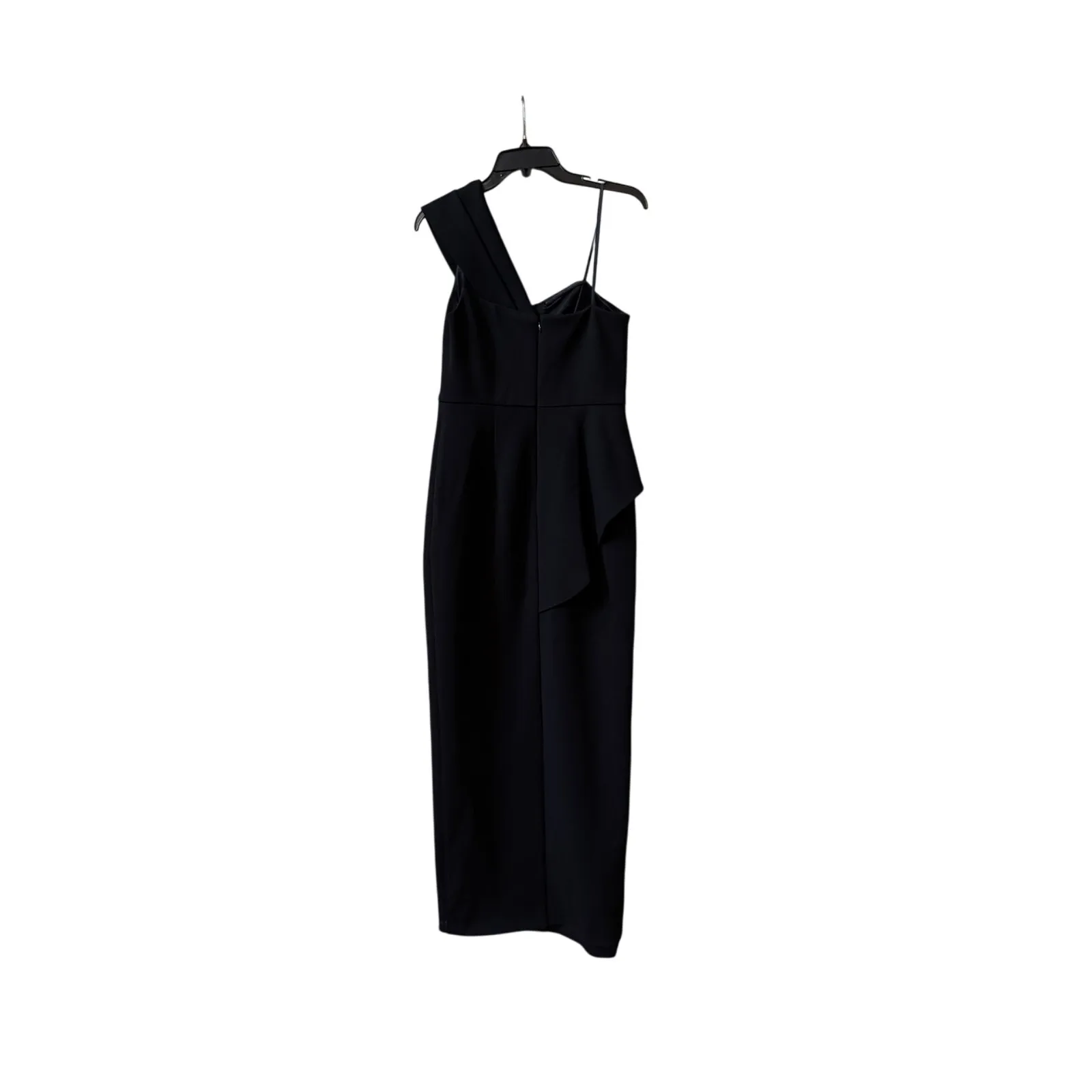 Aidan Mattox Black Bonded Crepe Column Gown - Size 8 - Image 7