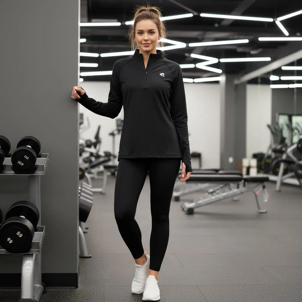 Peter Millar 1987 Quarter Athletic Zip Pullover Black Long Sleeves Sz Large - Image 3