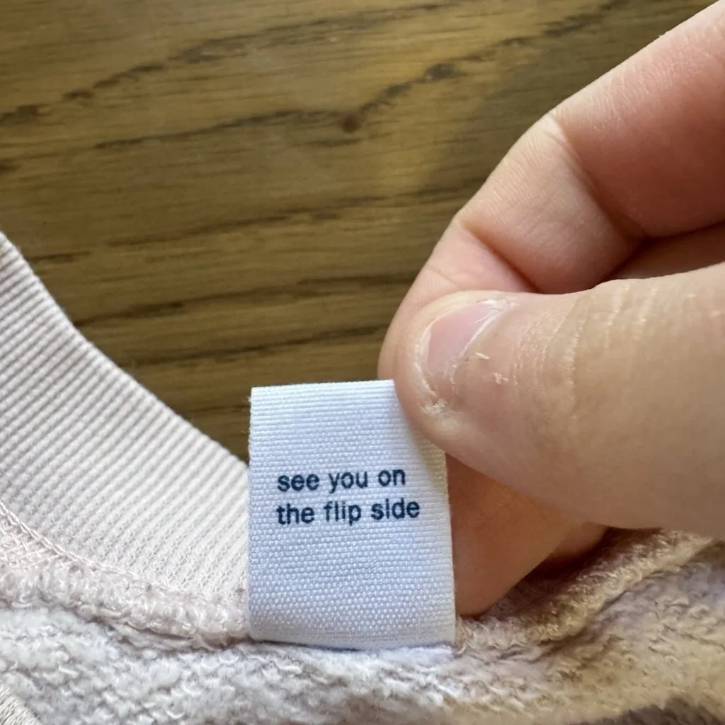 Old Navy Women Size Small Boyfriend Tunic Crew Neck Sweatshirt Shell Pink Casual - Image 9