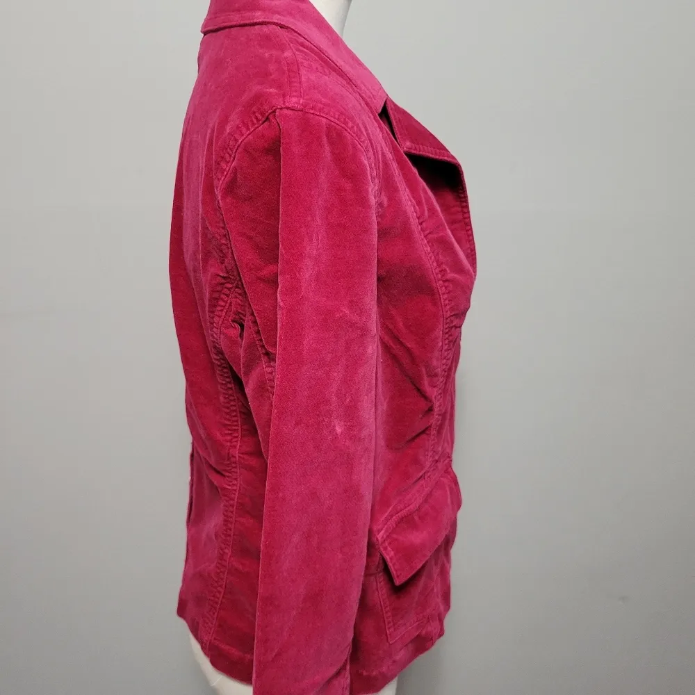 Madison & Max raspberry velvet blazer size medium - Image 3