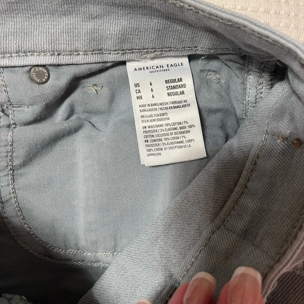 American Eagle Green Distressed Mom Straight jeans - Image 6