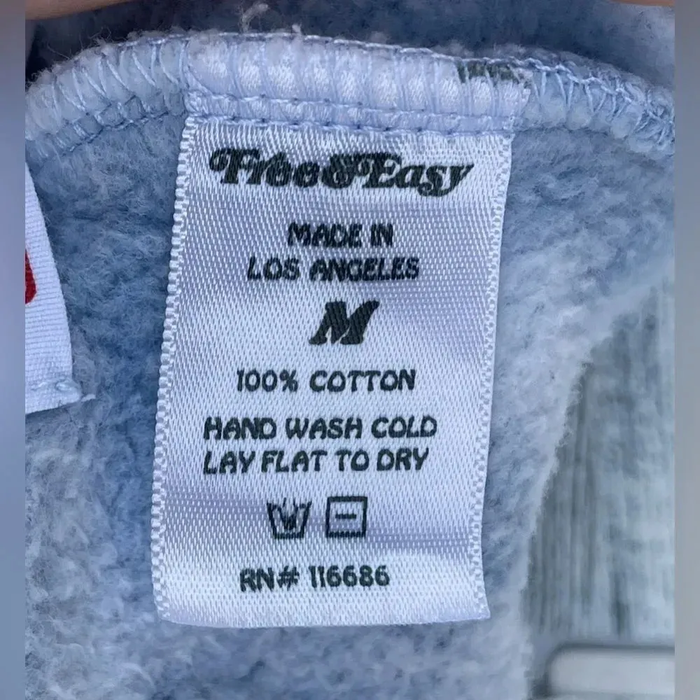 FREE AND EASY Tie Dye Heavy Fleece sweatpants size medium Blue - Image 8