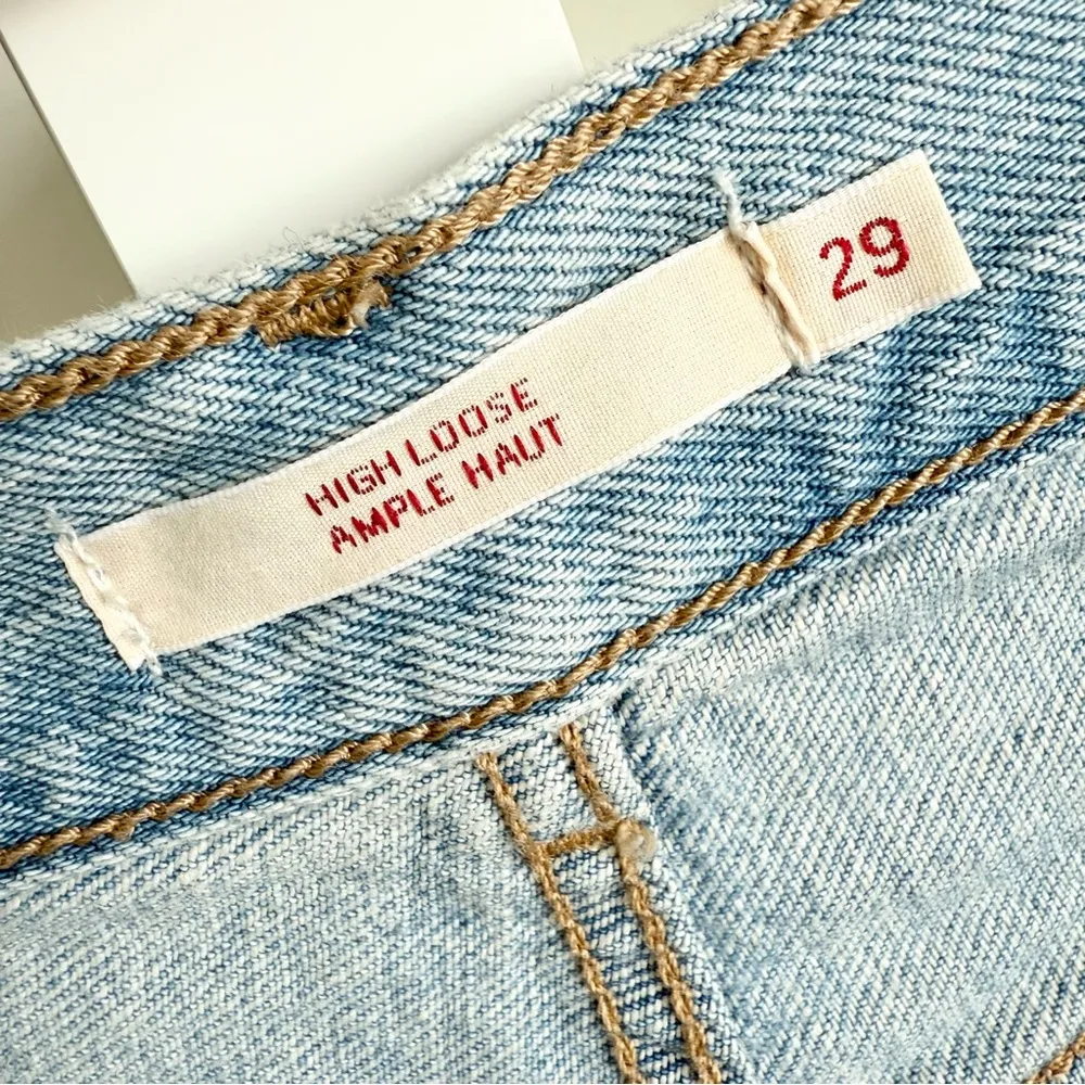 Levi’s High Loose Ample Haut High Rise Wide Leg Jeans Light Blue Sz 29 x 31 - Image 9