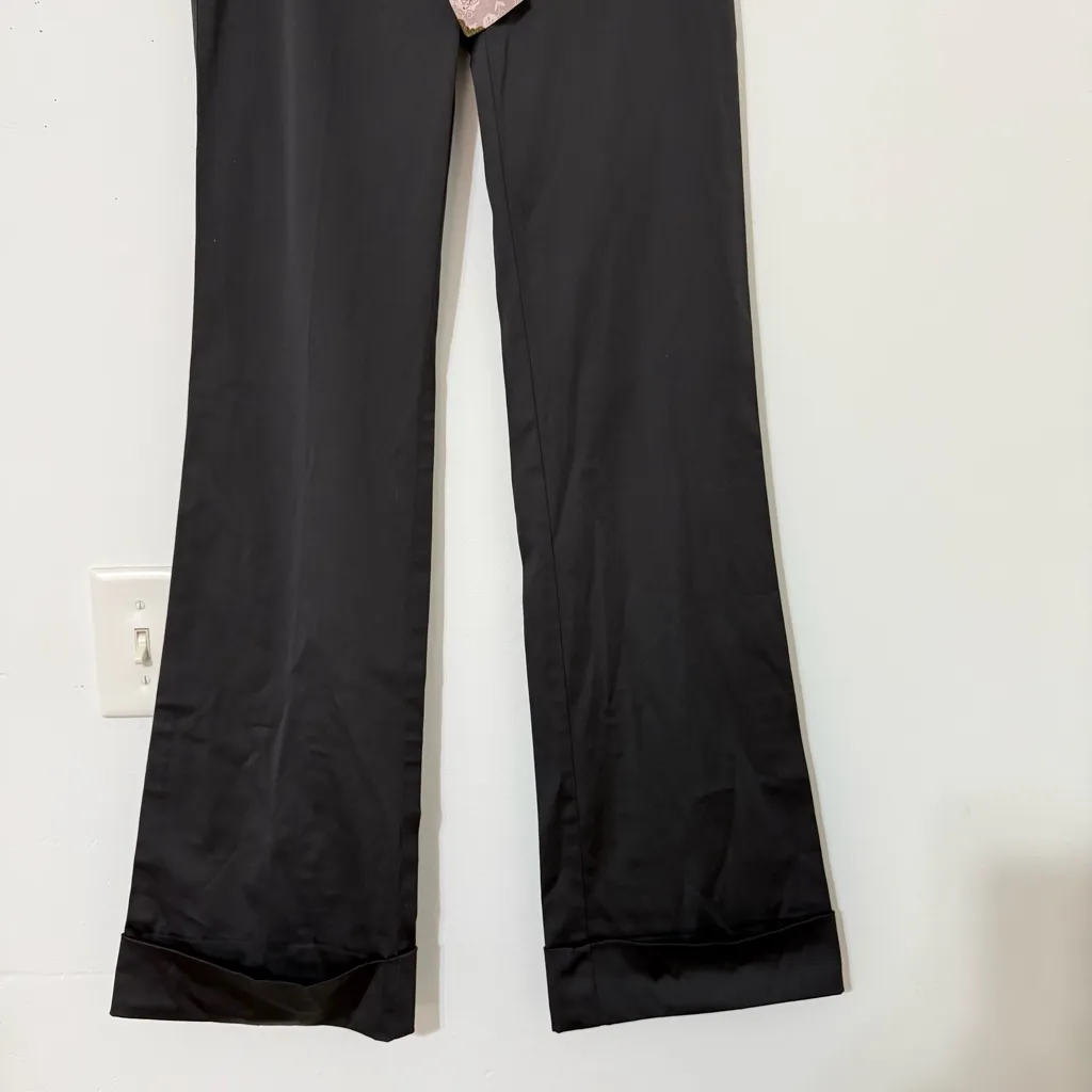 Buffalo David Bitton Satin Flared Pants 26 New Shiny Trendy - Image 3