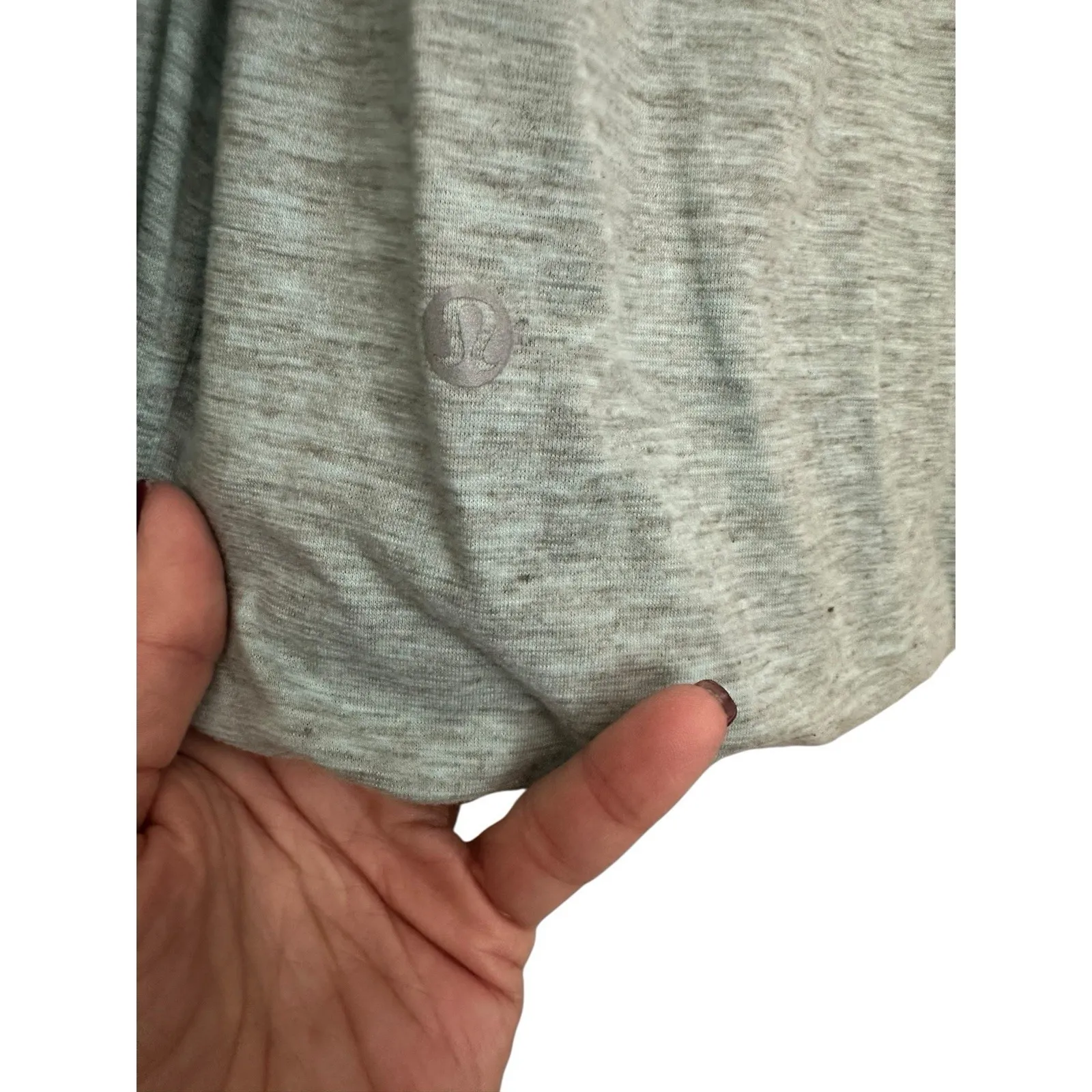 Lululemon Shirt Wild Twist Long Sleeve Size~8 Heathered Tonic Sea Blue #DD9-6 - Image 2