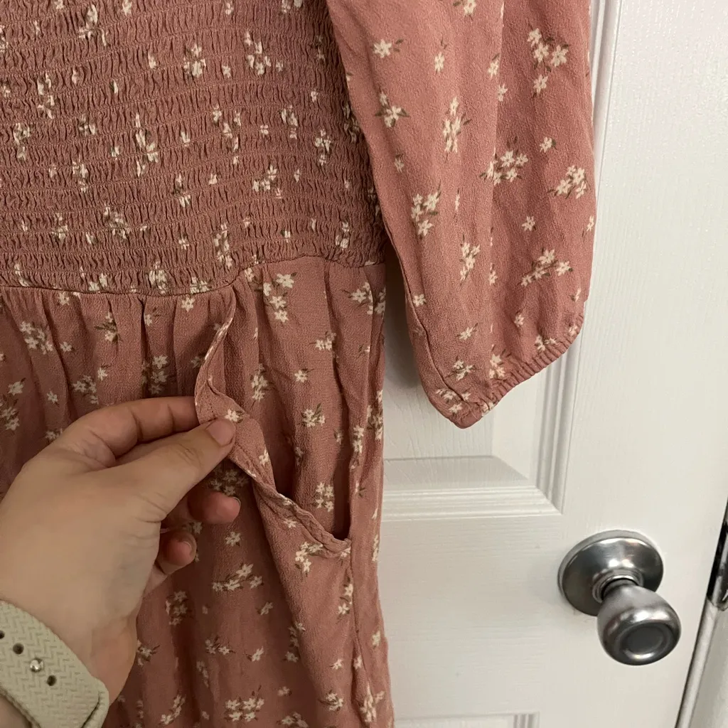 American Eagle  Floral Pink Romper - Image 5