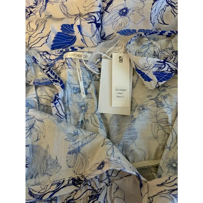 Stitchdrop Cobalt Blue Floral Maxi Dress - Image 10