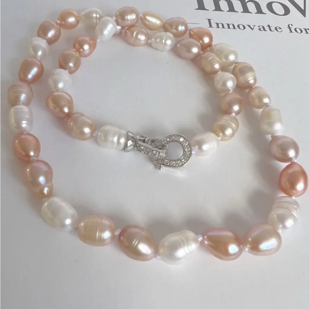 Silver Plated Freshwater Pearl Necklace 8 - Image 3