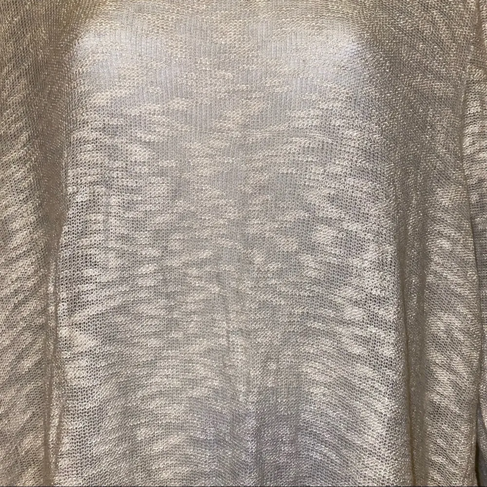 DKNY Womens Gray & White Open Back Sweater XL - Image 10