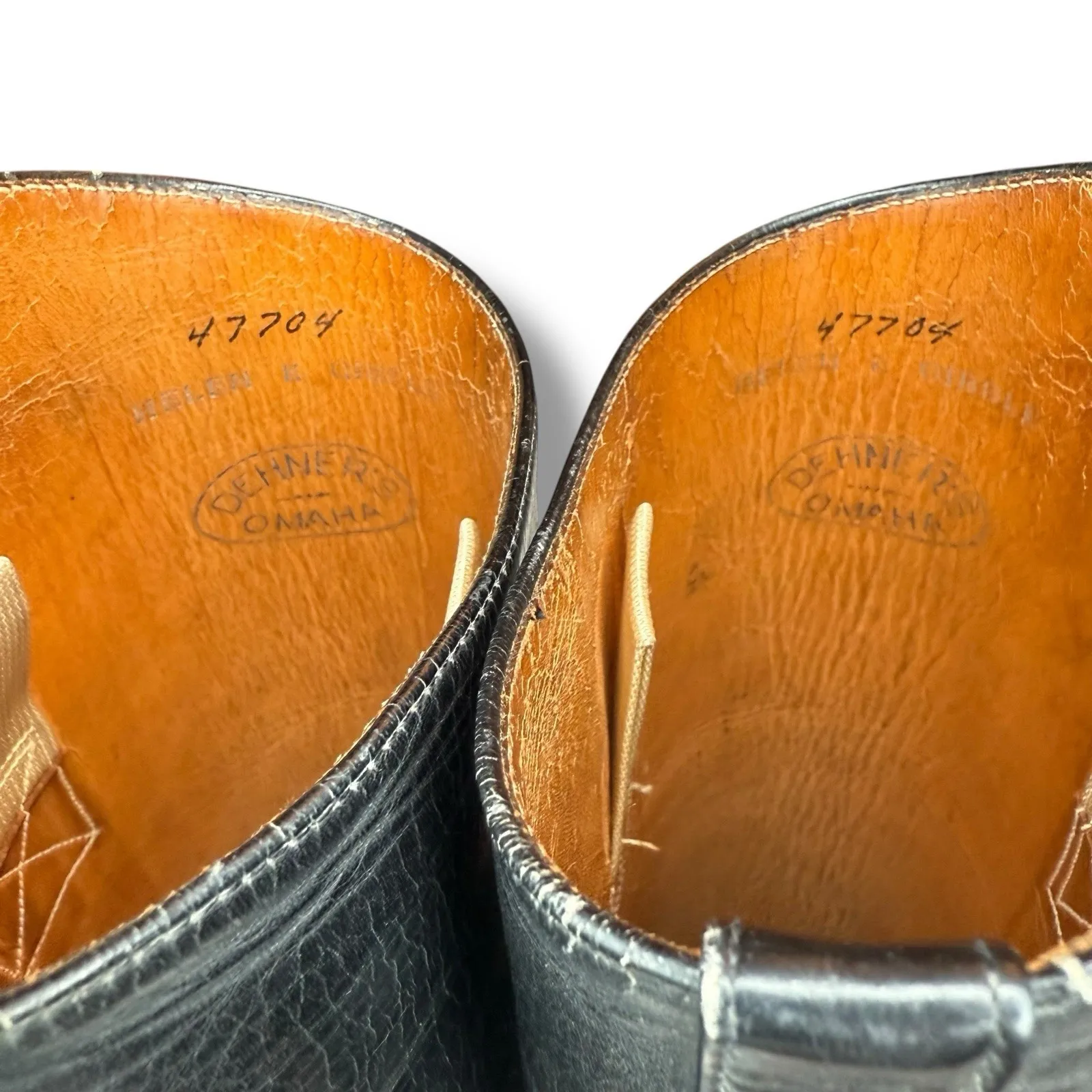 Dehner Omaha Riding Dress Boots Size 6/6.5 Narrow Black 18.5"USA Leather - Image 8