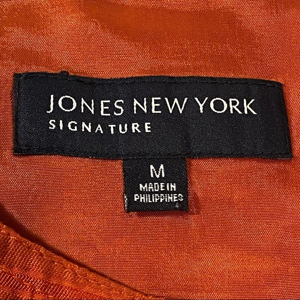 Jones‎ New York Orange Tabasco Belted Dressy Jacket Blazer Medium NWT - Image 5