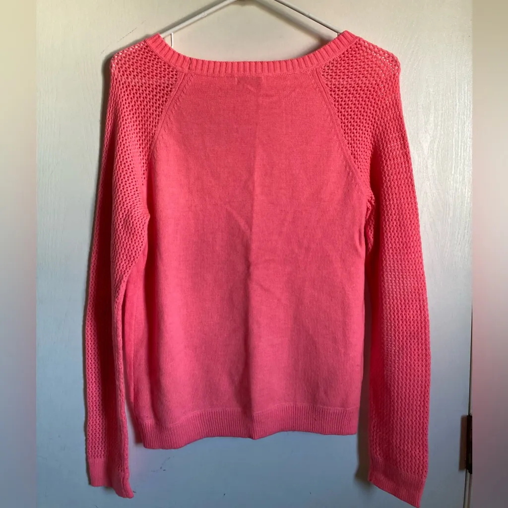 🌞GAP Dorito Solid Neon Double Pink Wool Blend Long Sleeve Sweater #Gr - Image 9