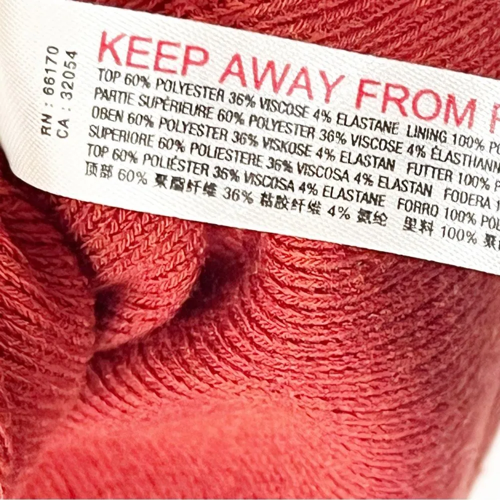 ANTHROPOLOGIE SATURDAY SUNDAY Terracotta Faux Wrap Long Sleeves Crop Top Large - Image 4