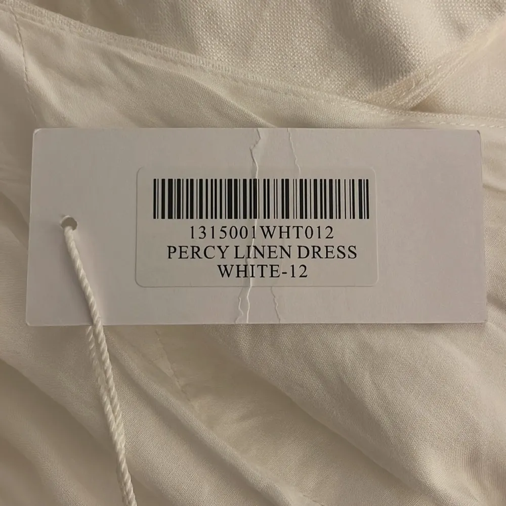 NWT Reformation Percy Linen Dress size 12 White Maxi Midi Halter - Image 13