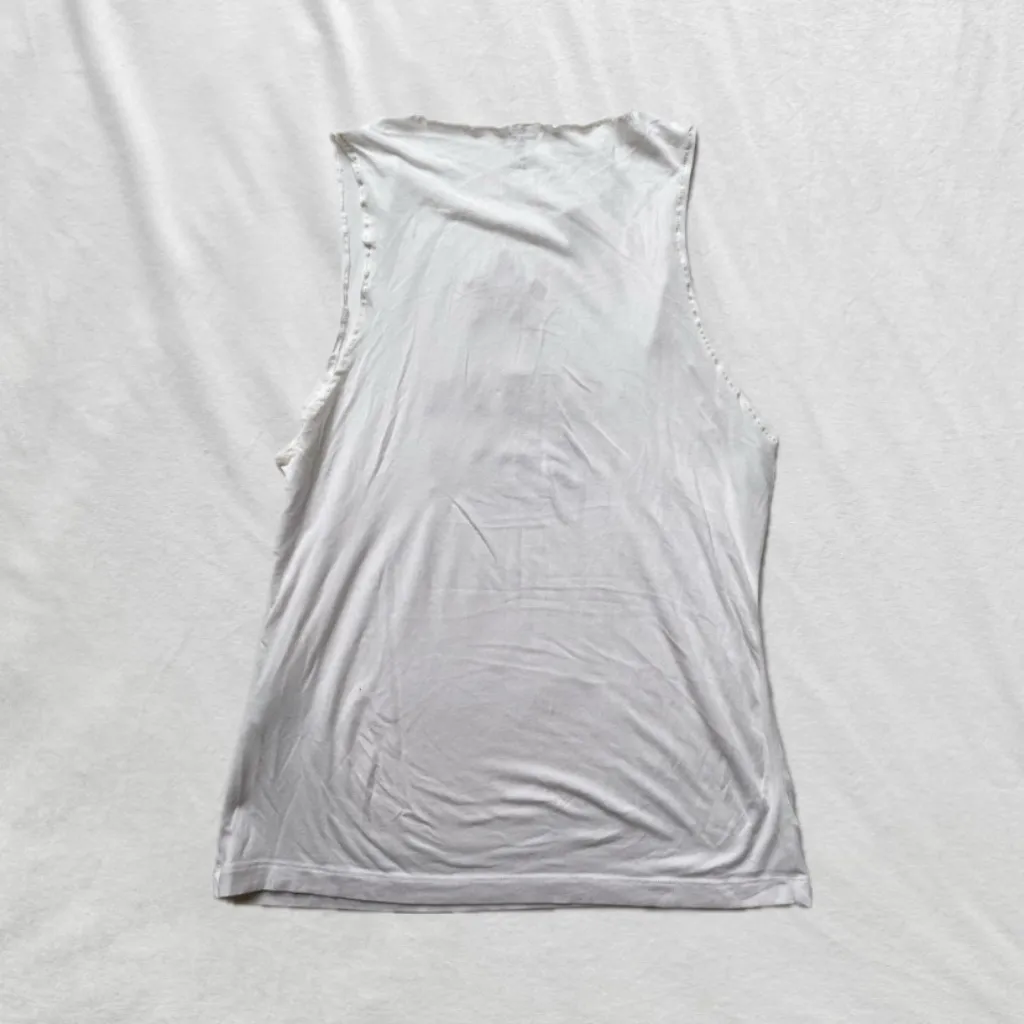 University of Notre Dame white and navy blue scrapbook letter patchwork top - Image 7