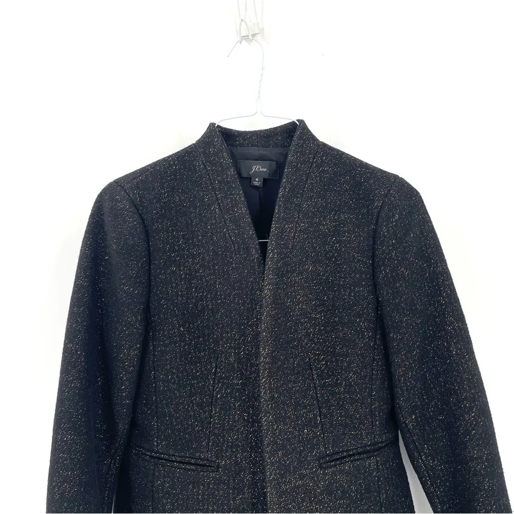 J.Crew Going Out Tinsel Tweed Blazer Black Lurex - Image 9