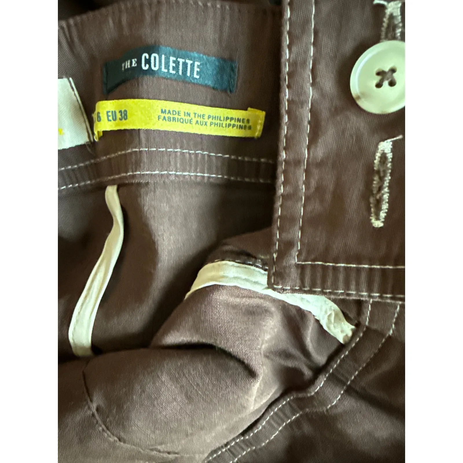 Anthropologie Maeve The Colette Portside Button-Front Jumpsuit Brown Size 6‎ - Image 12