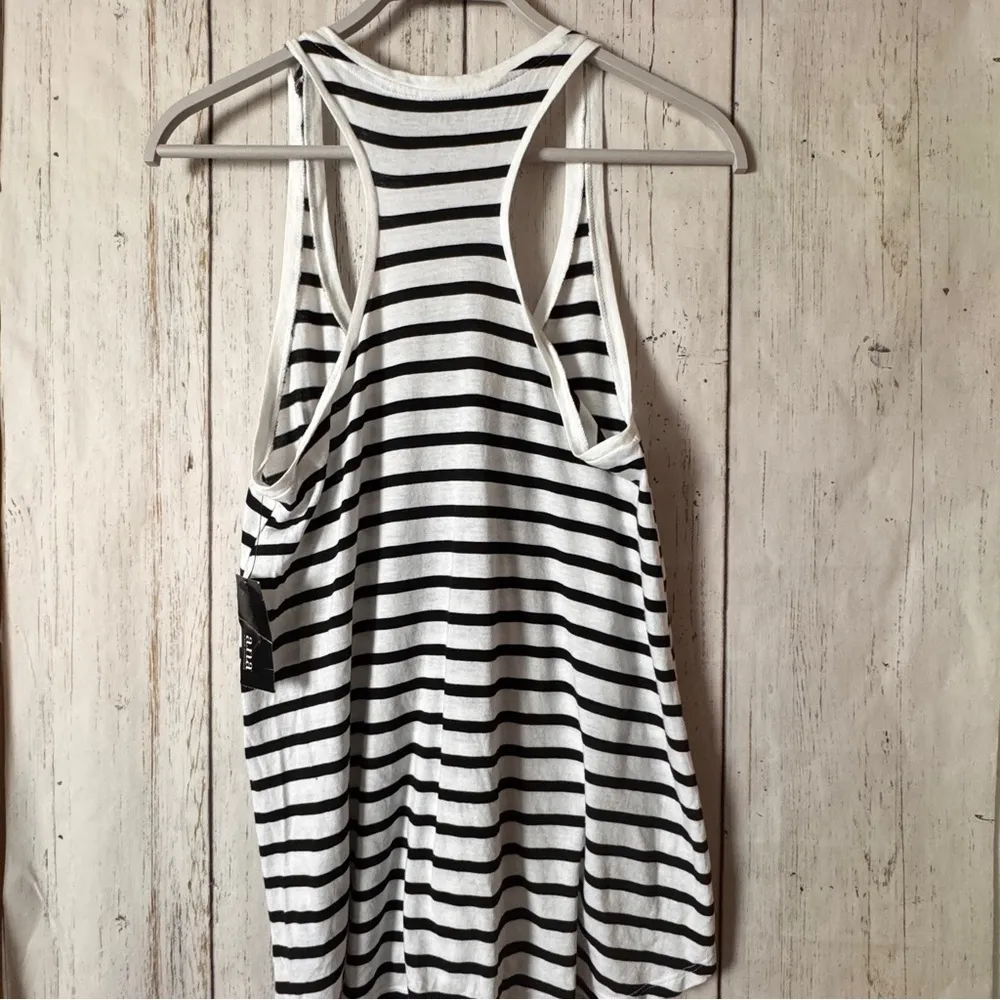 A.n.a Women's Black and White Striped  Racerback Tank Top Sz S NWT - Image 8