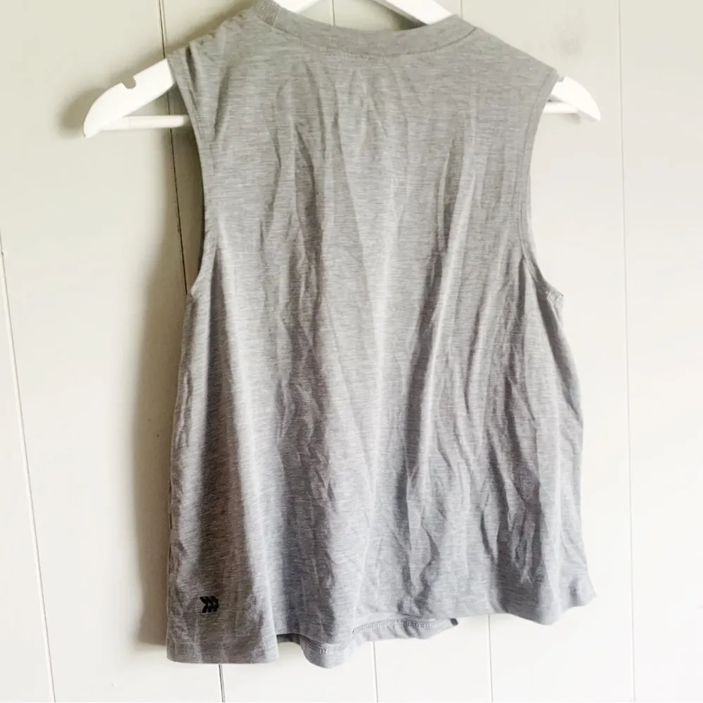 All in Motion Gray Ruched Muscle Tank Top S - Image 2