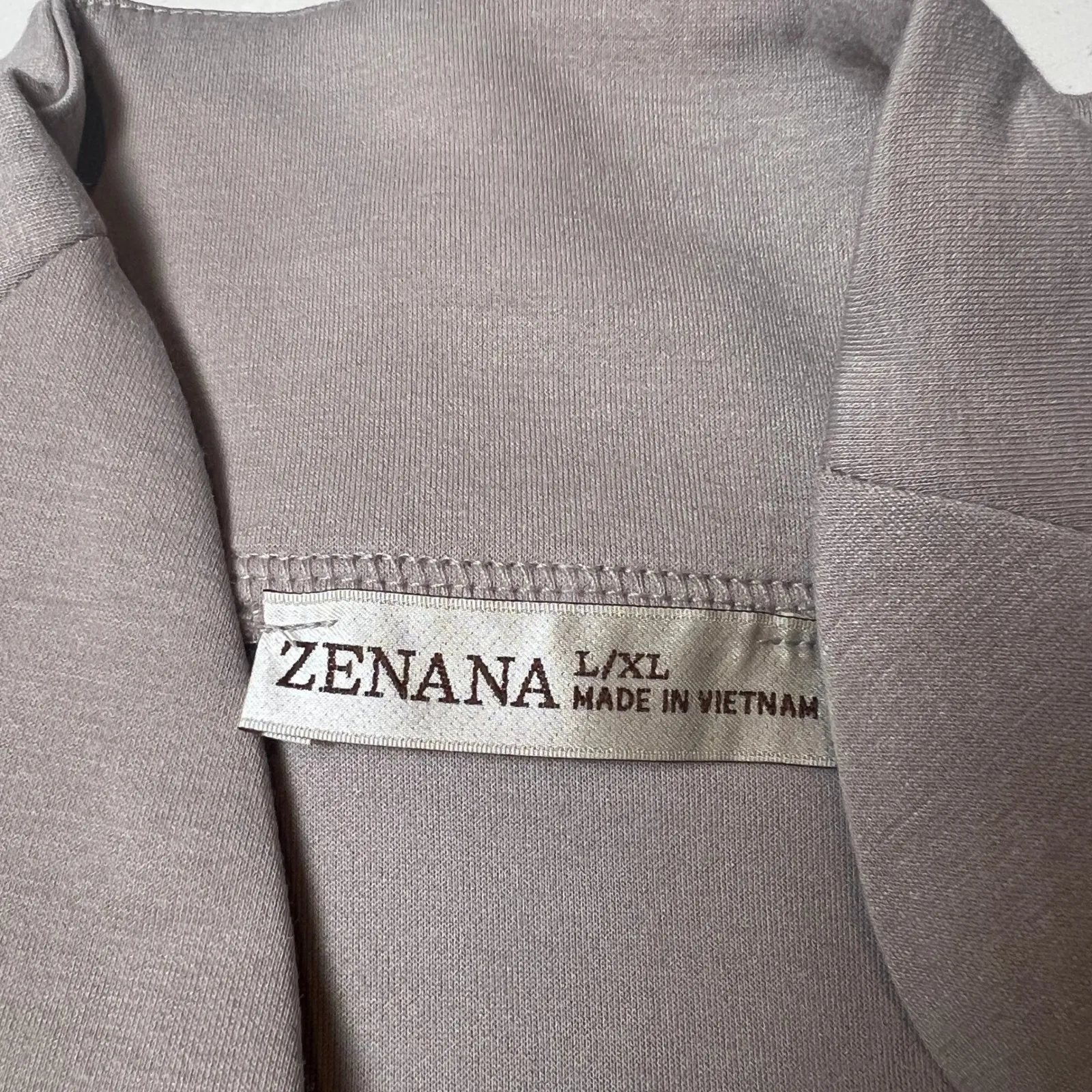 Zenana Women's L/XL Ash Mocha Half Zip Pullover Cleanfit Neutralcore - Image 6