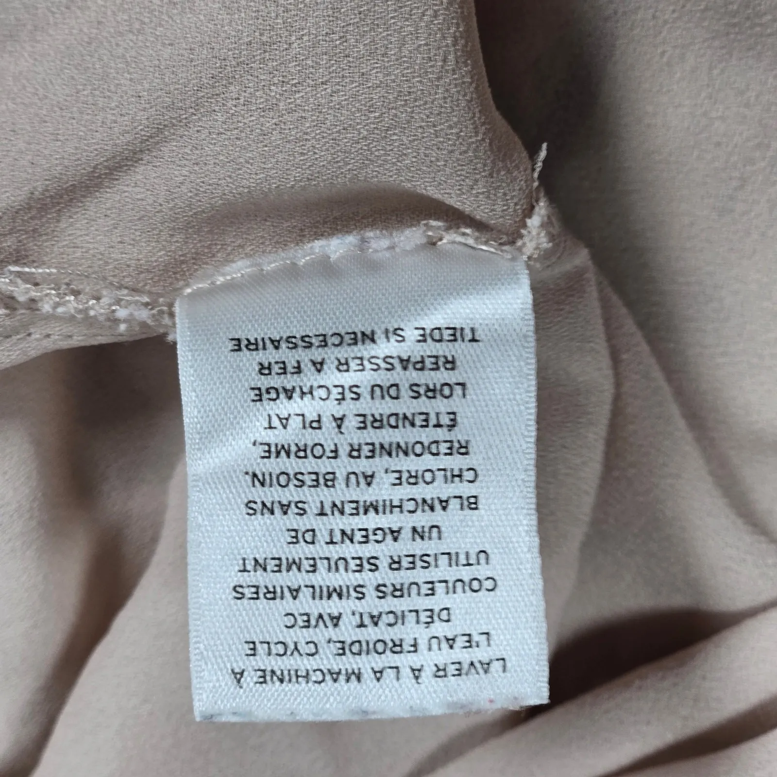 Chelsea 28 Beige Twist Front Long Sleeve Blouse Top Women's Size S - Image 5