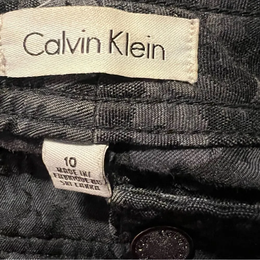 Calvin Klein‎ jeans women’s size 10, straight leg zip pockets, abstract pattern - Image 5