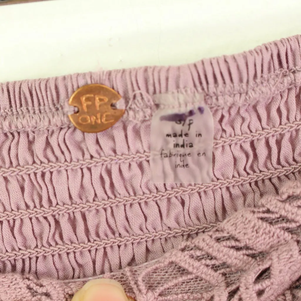 Free People Lumi Crochet Bandeau Top Lavender‎ Size S - Image 3