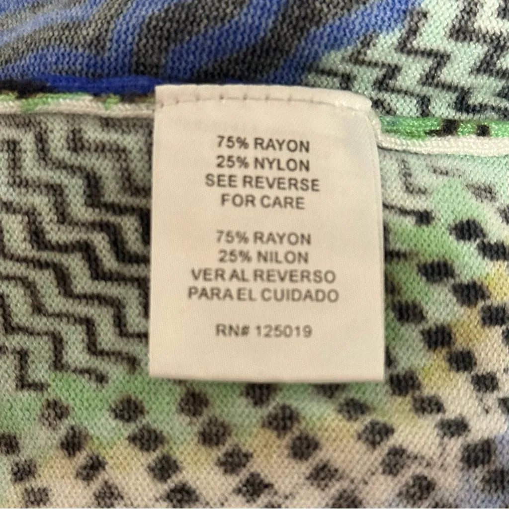 Joseph A Petite Y2K Abstract Zigzag Button Cardigan Psychedelic Knit PM - Image 8