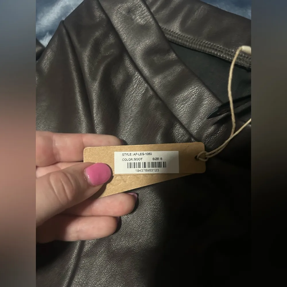 NWT Skims Faux Leather Bootcut Pants - Image 5