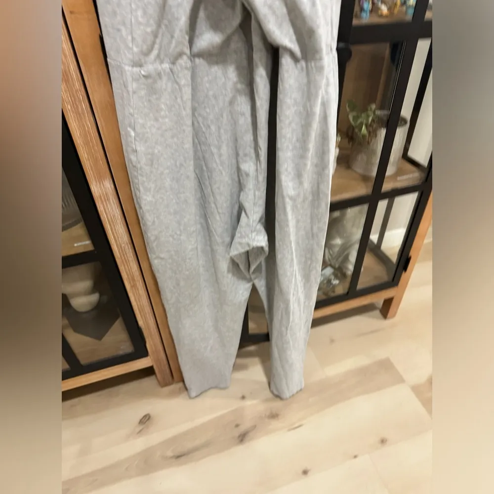 COS Twisted-Back Jersey Jumpsuit Gray Cross Back Jumpsuit loungewear onesie - Image 7