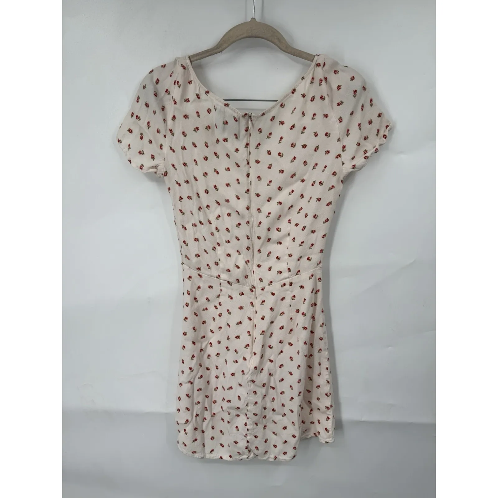 Reformation Lucinda Dress Women 8 Ivory Ditsy Floral Babydoll Prairie Coquette - Image 4