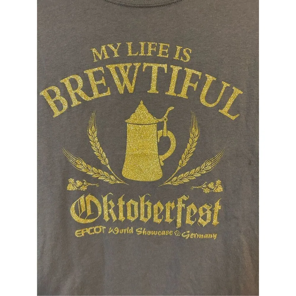 Disney Epcot World Showcase Germany Ocktoberfest LIFE IS BREWTIFUL Shirt XXL(059 - Image 2