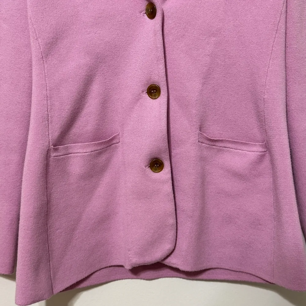 J CREW Pink Waisted Sweater Blazer Size XS Button BQ788 - Image 6